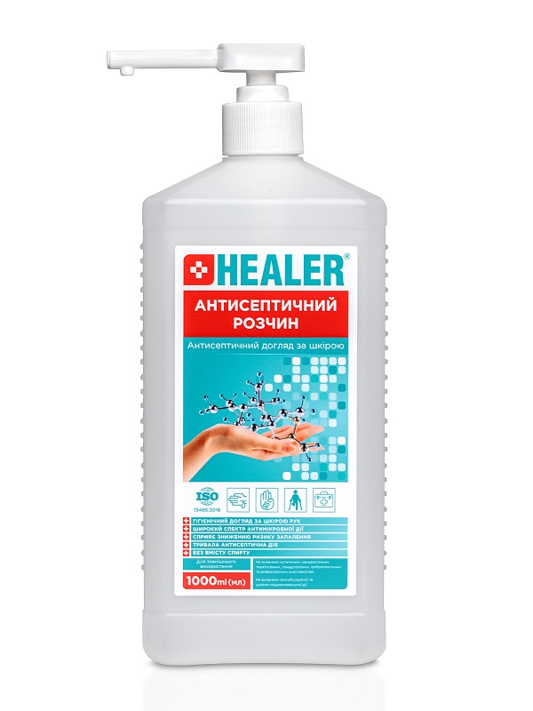 Антисептичний розчин HEALER® з дозатором 1000 мл
