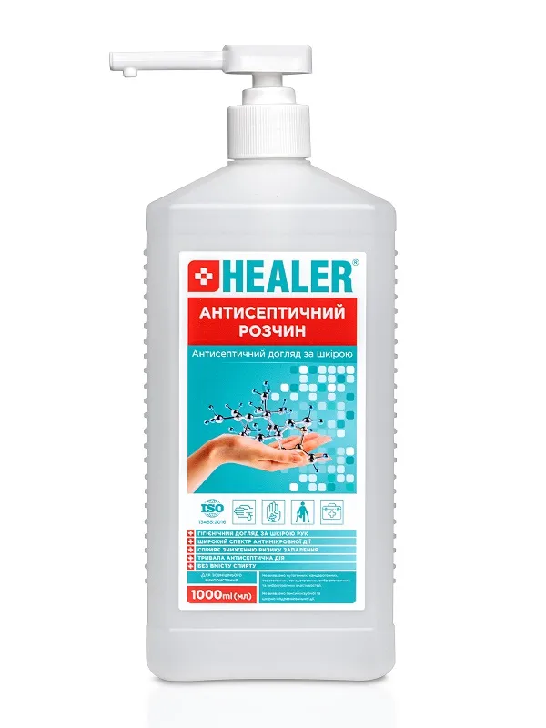 Антисептичний розчин HEALER® з дозатором 1000 мл