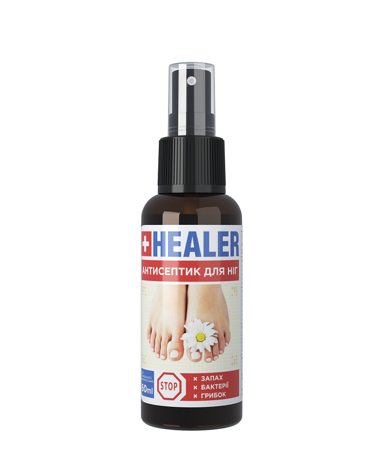 Антисептичний розчин ніг HEALER® 60 мл