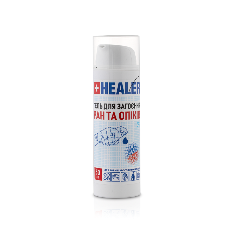 Гель для загоєння ран та опіків HEALER MEDICAL® 50 мл.