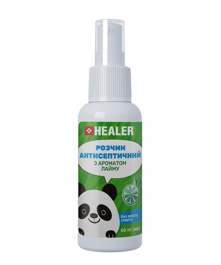 HEALER® ANTISEPTIC SOLUTION WITH LIME FRAGRANCE, 60 ml