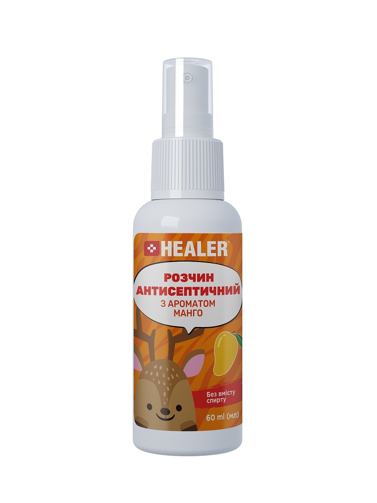 HEALER® ANTISEPTIC SOLUTION WITH MANGO FRAGRANCE, 60 ml